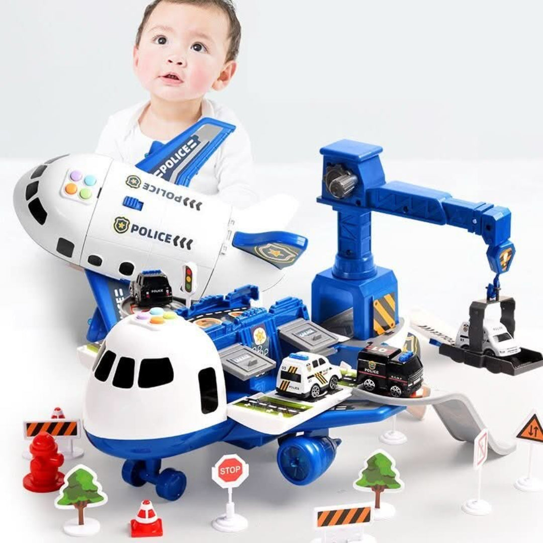 Flugzeug- und Fahrzeug-Spielset – Fantasievolles Abenteuer-Spielzeug