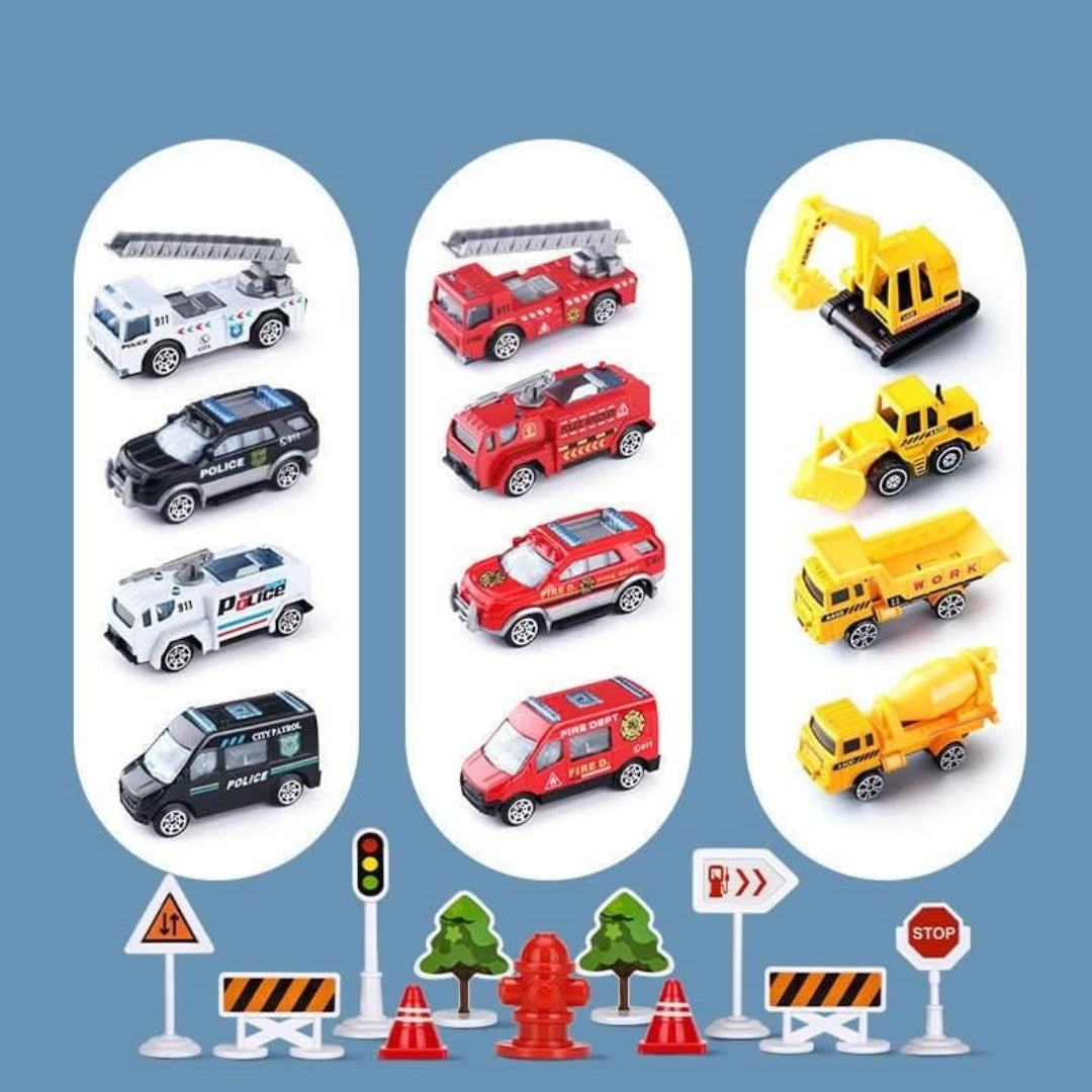 Flugzeug- und Fahrzeug-Spielset – Fantasievolles Abenteuer-Spielzeug