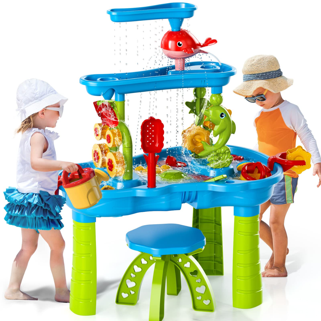 3-stöckiger Sand- und Wassertisch für Kinder