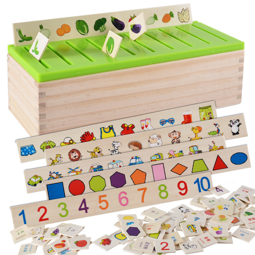 Holzsortierbox für Kinder