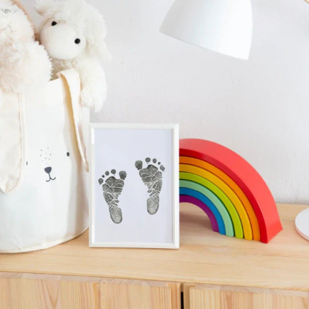 Messfreies Baby-Hand- und Fußabdruck-Erinnerungsrahmen-Kit