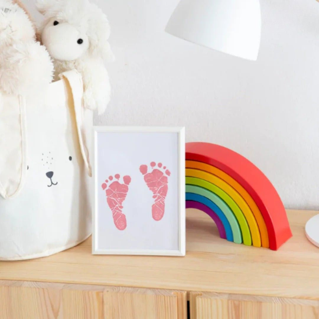 Messfreies Baby-Hand- und Fußabdruck-Erinnerungsrahmen-Kit