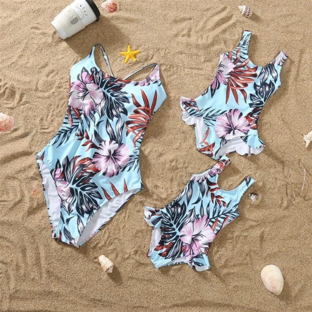 Koordiniertes Badeanzug-Set für Mama und Tochter - Mädchenbikini