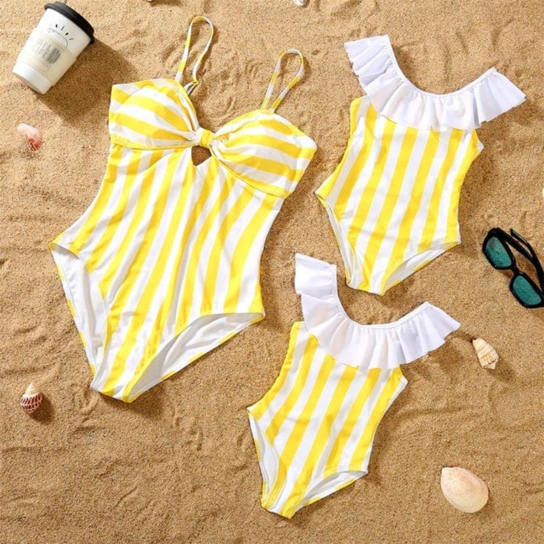 Koordiniertes Badeanzug-Set für Mama und Tochter - Mädchenbikini