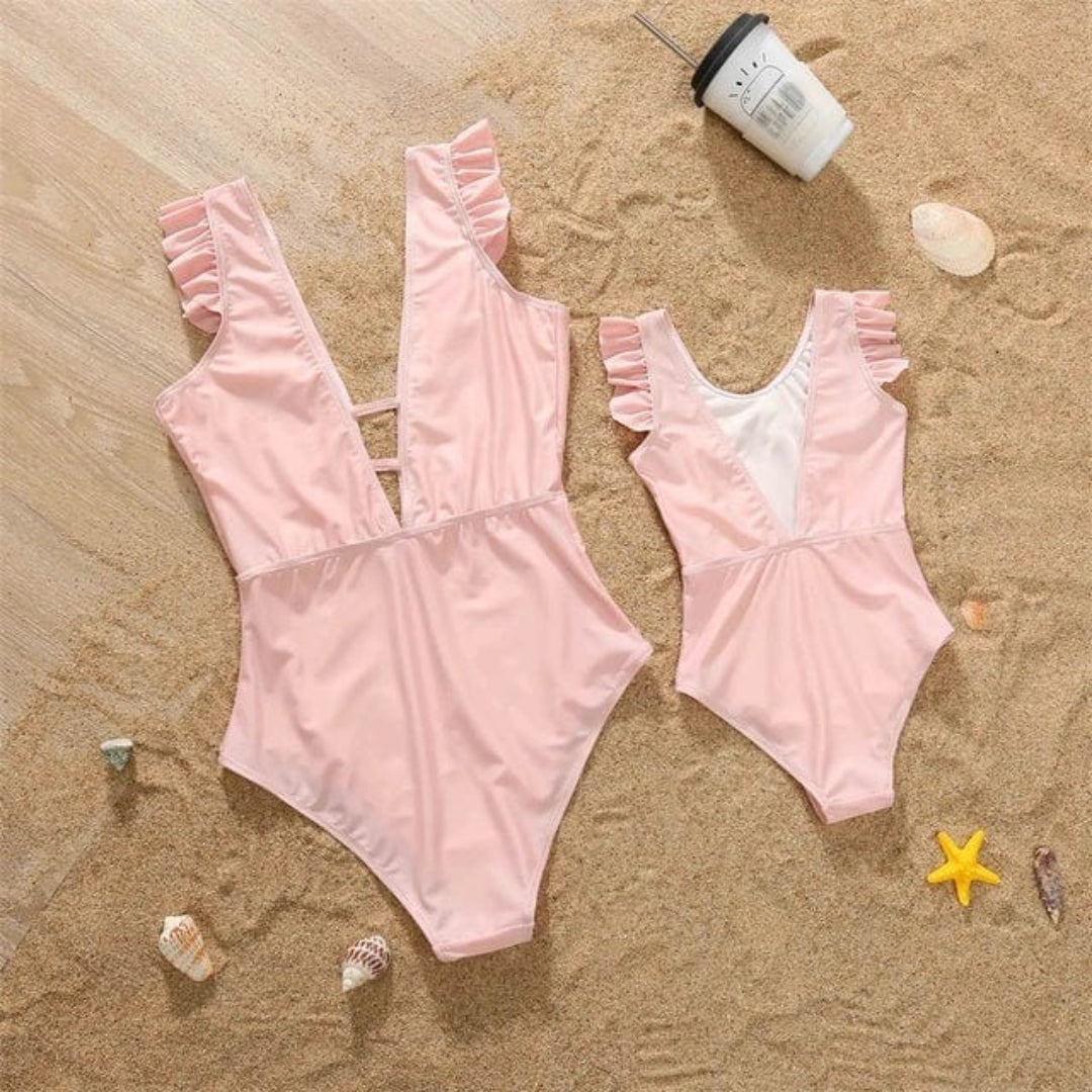 Koordiniertes Badeanzug-Set für Mama und Tochter - Mädchenbikini