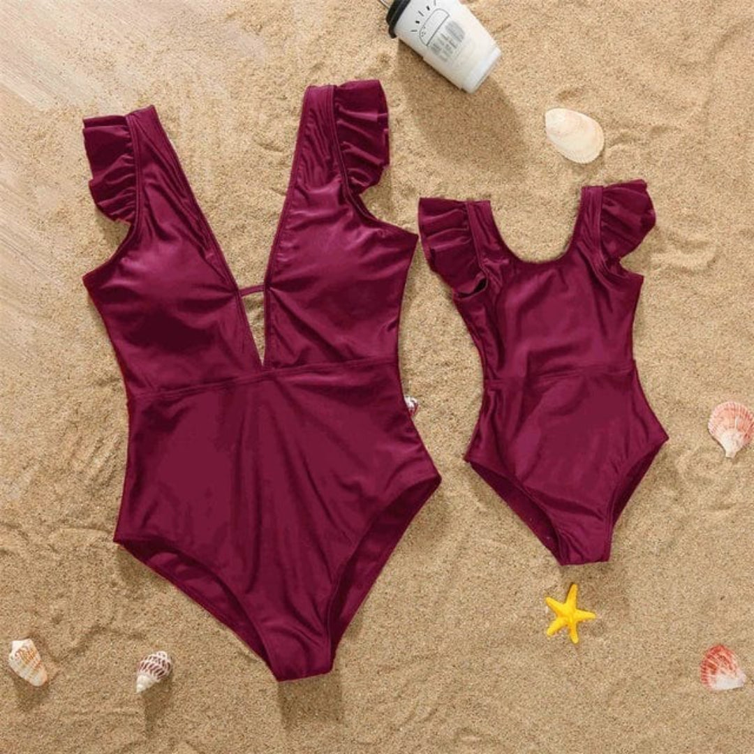Koordiniertes Badeanzug-Set für Mama und Tochter - Mädchenbikini