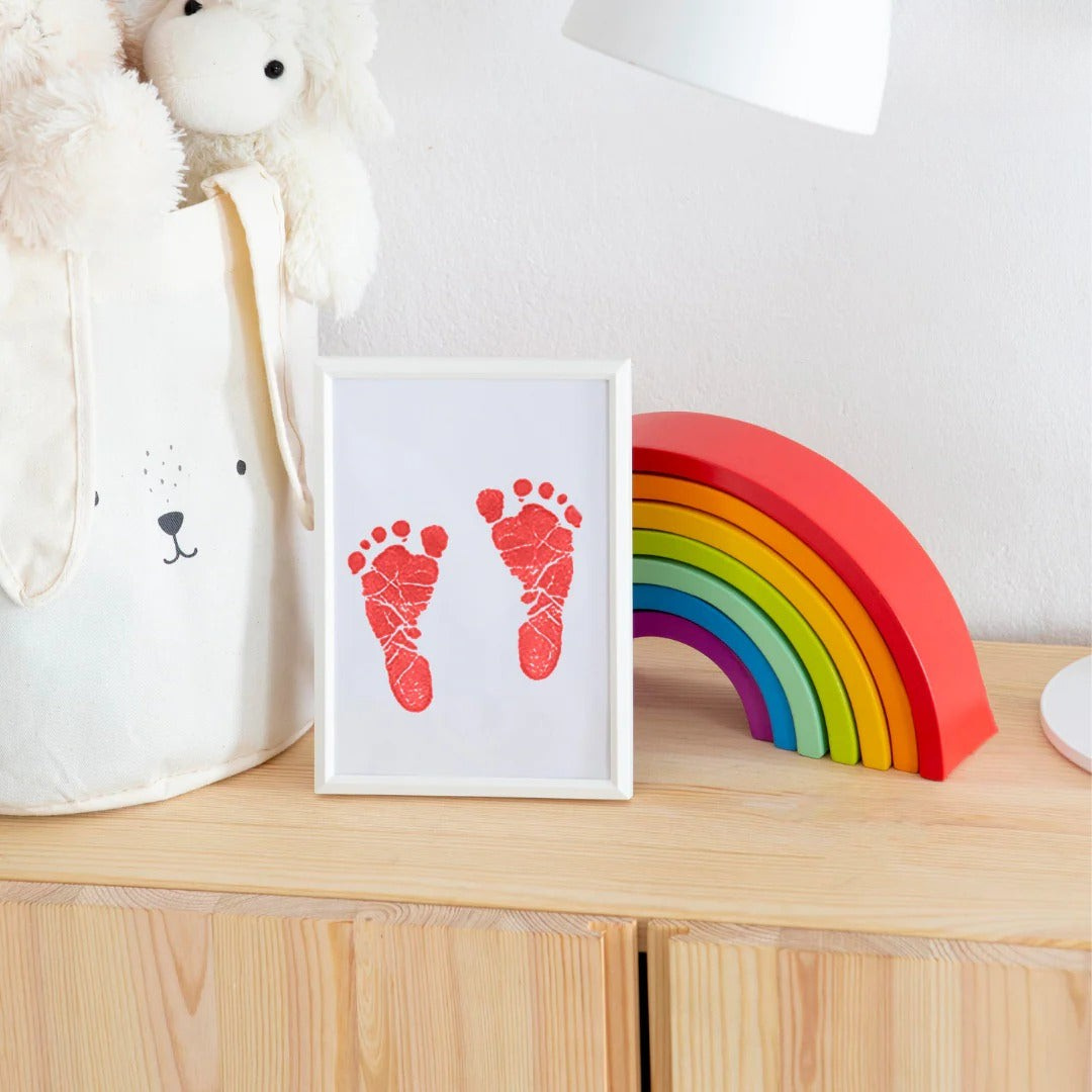Messfreies Baby-Hand- und Fußabdruck-Erinnerungsrahmen-Kit