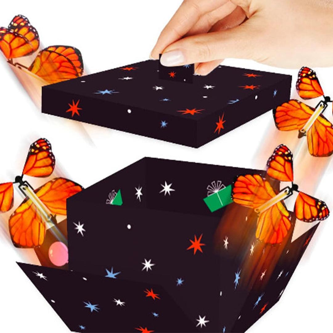 Aufzieh-Magie Schmetterlingsset - Fliegende Schmetterlinge