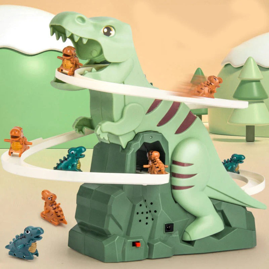 Dinosaurier-Rennstrecke mit Autos und automatischer Kletterfunktion