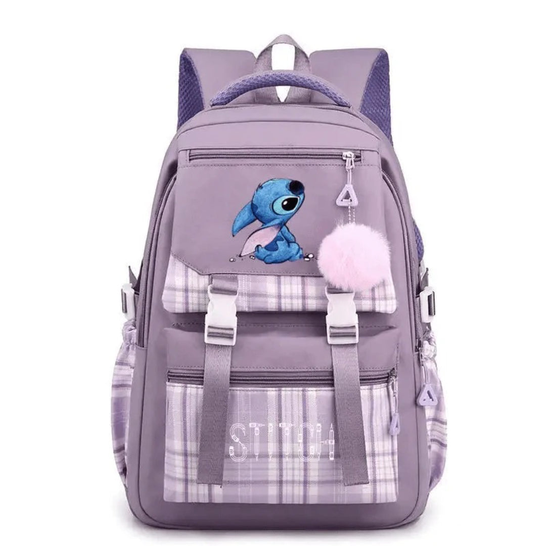 Geräumiger Schulrucksack mit Stitch-Design