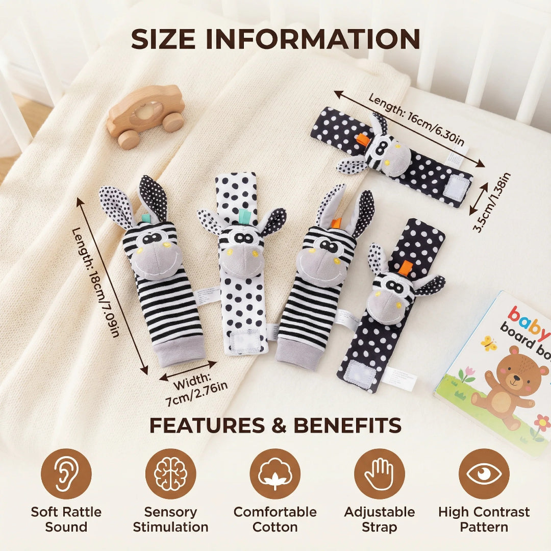 Weiche sensorische Handgelenk-Rasseln und Socken Set