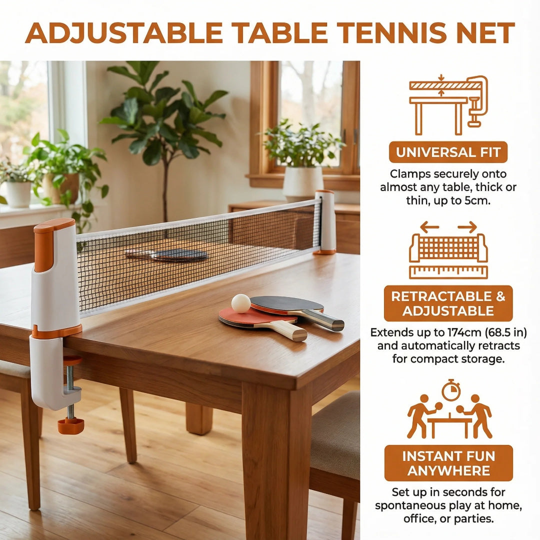 Verstellbares Tischtennisnetz-Set für Ping Pong