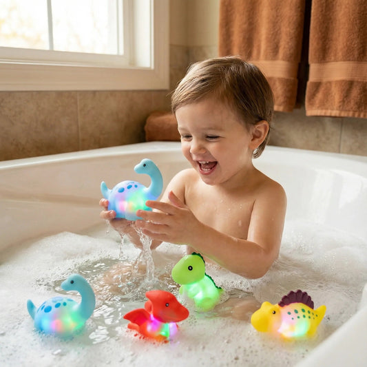 Illuminiertes Dinosaurier-Badspielzeug - LED Wasser Spiel