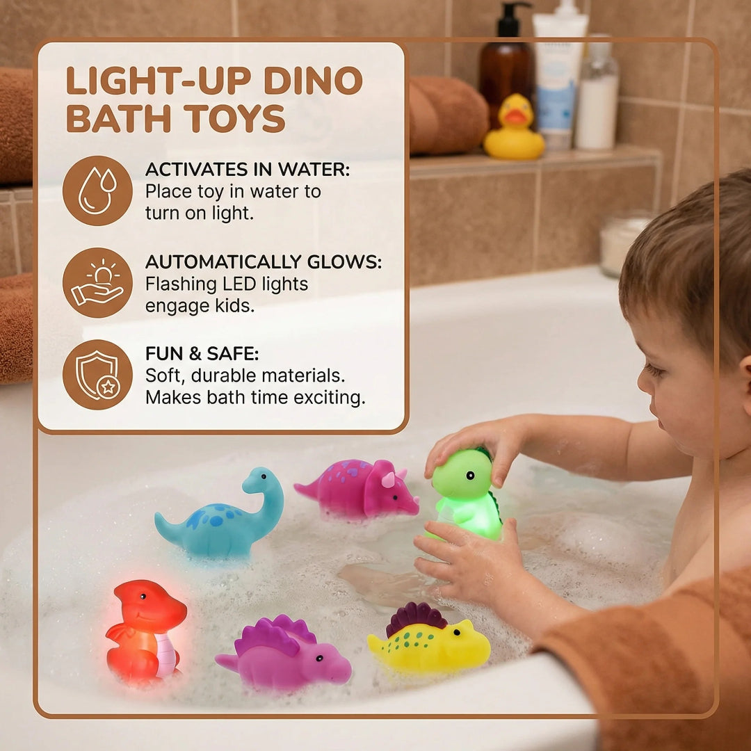 Illuminiertes Dinosaurier-Badspielzeug - LED Wasser Spiel