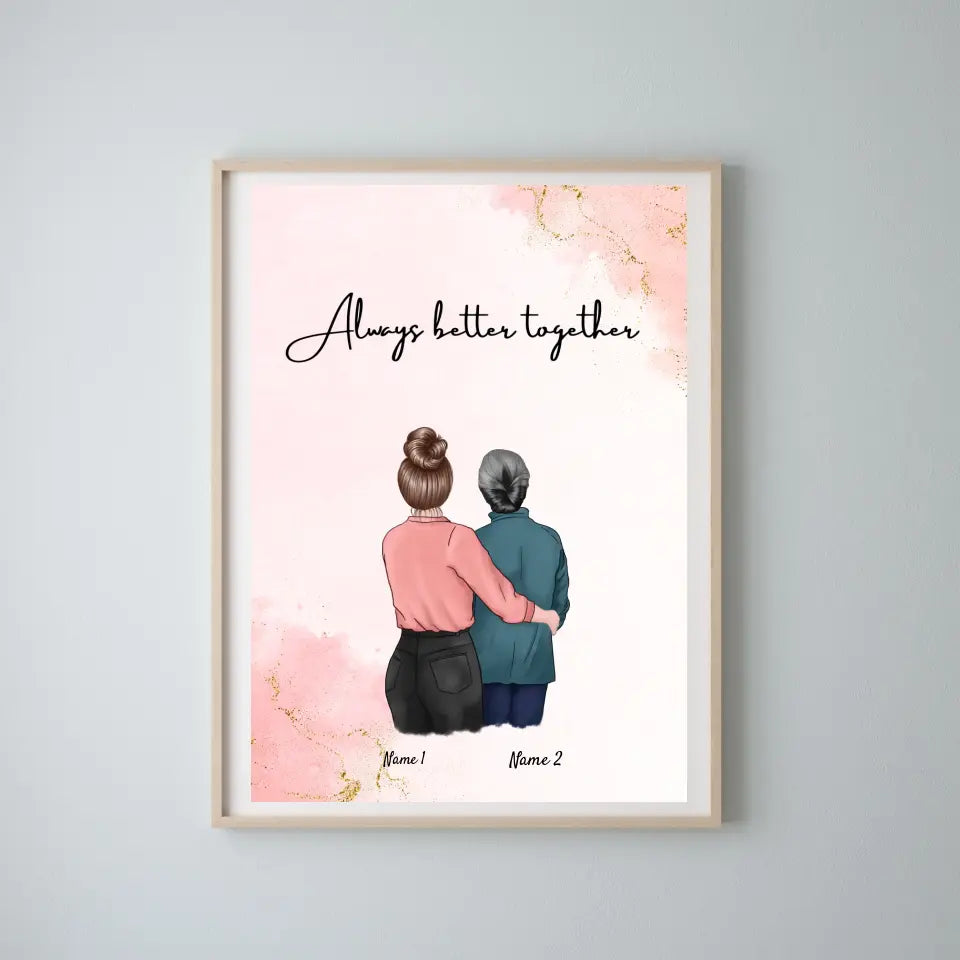 Mother & Daughter - personalized poster