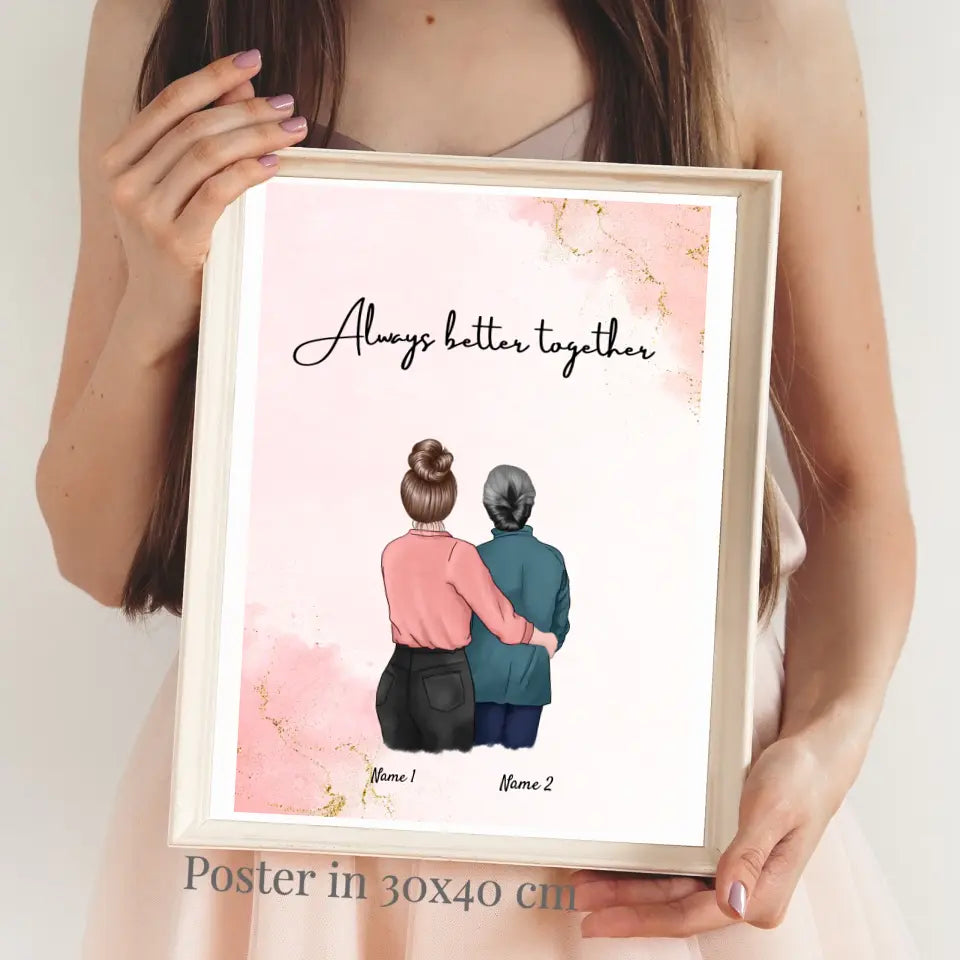 Mother & Daughter - personalized poster