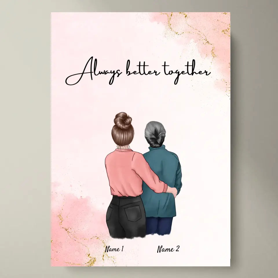 Mother & Daughter - personalized poster