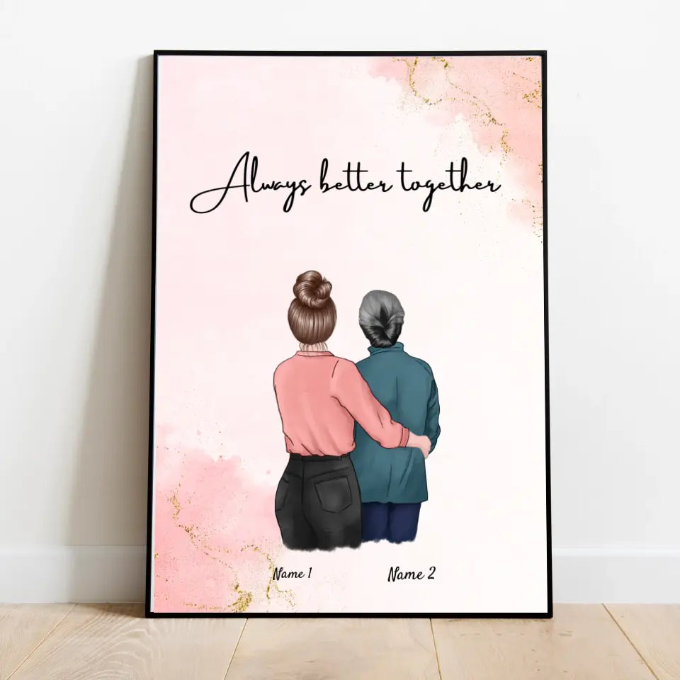 Mother & Daughter - personalized poster