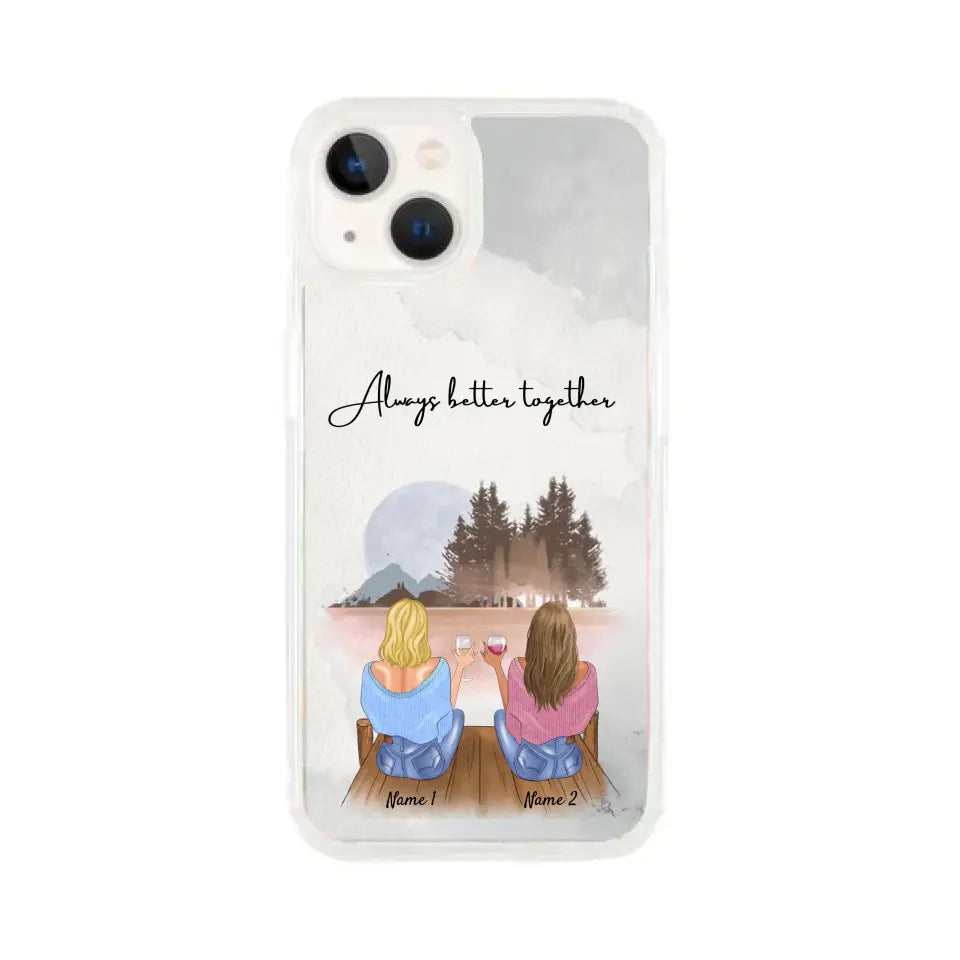 Best Friends with Drinks - Customized Phone Case