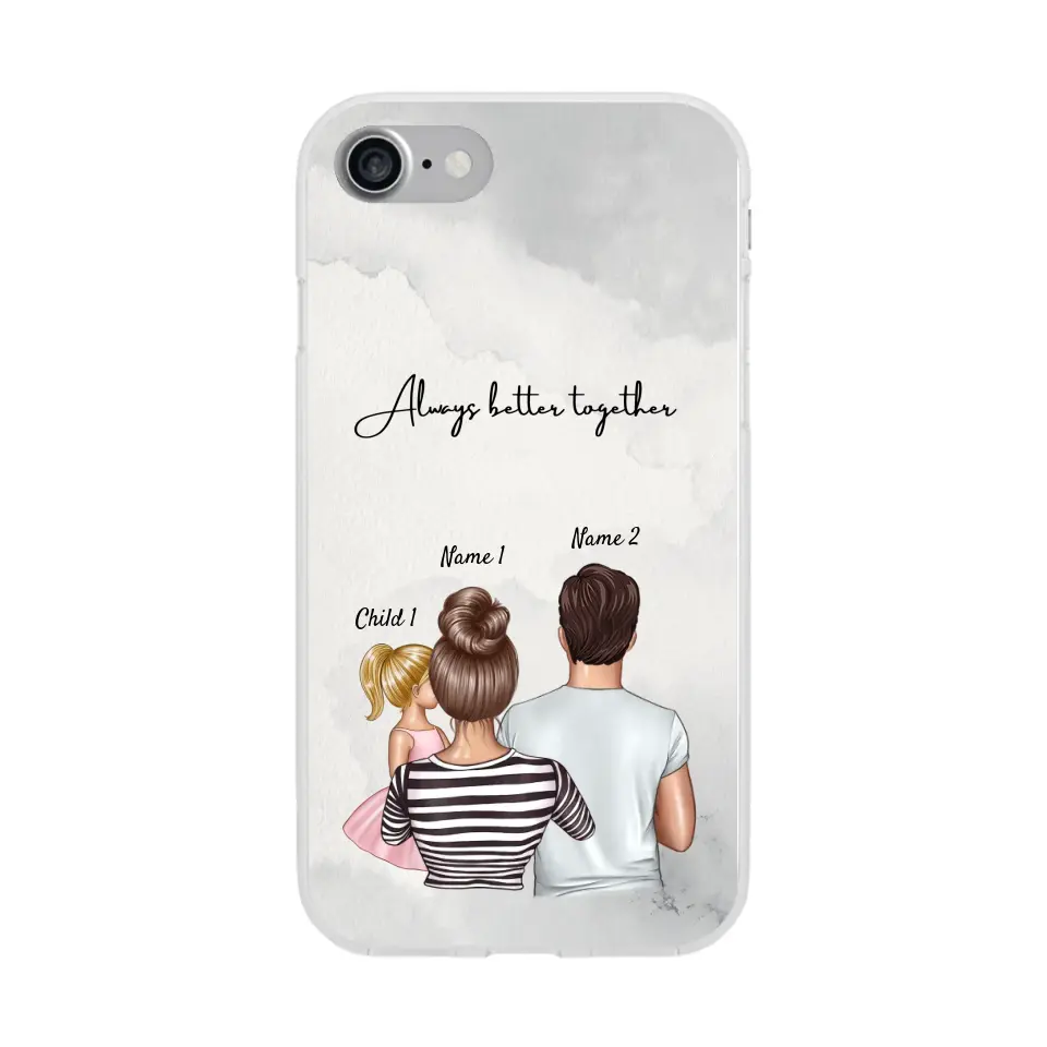 Family with children - Customized Phone Case (up to 4 children)