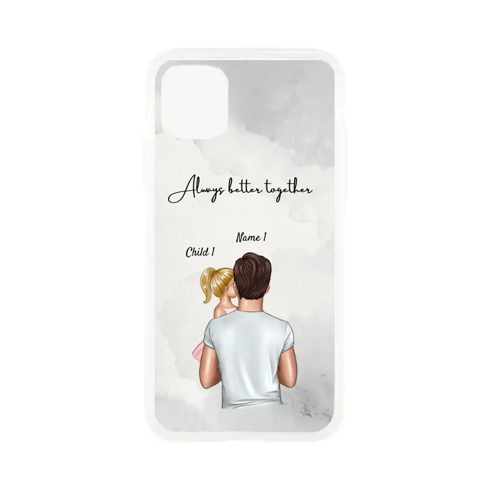 Dad with kids - Customized Phone Case (up to 4 children)