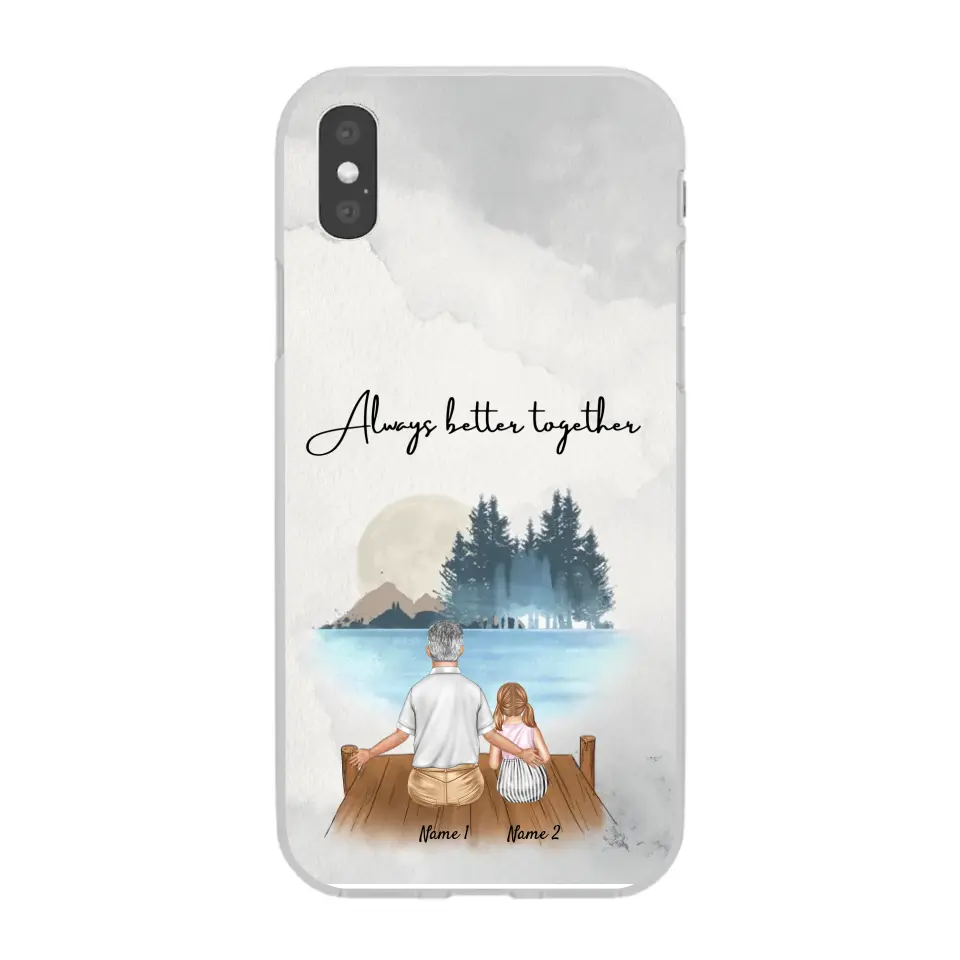 Grandpa with Grandchildren - Customized Phone Case