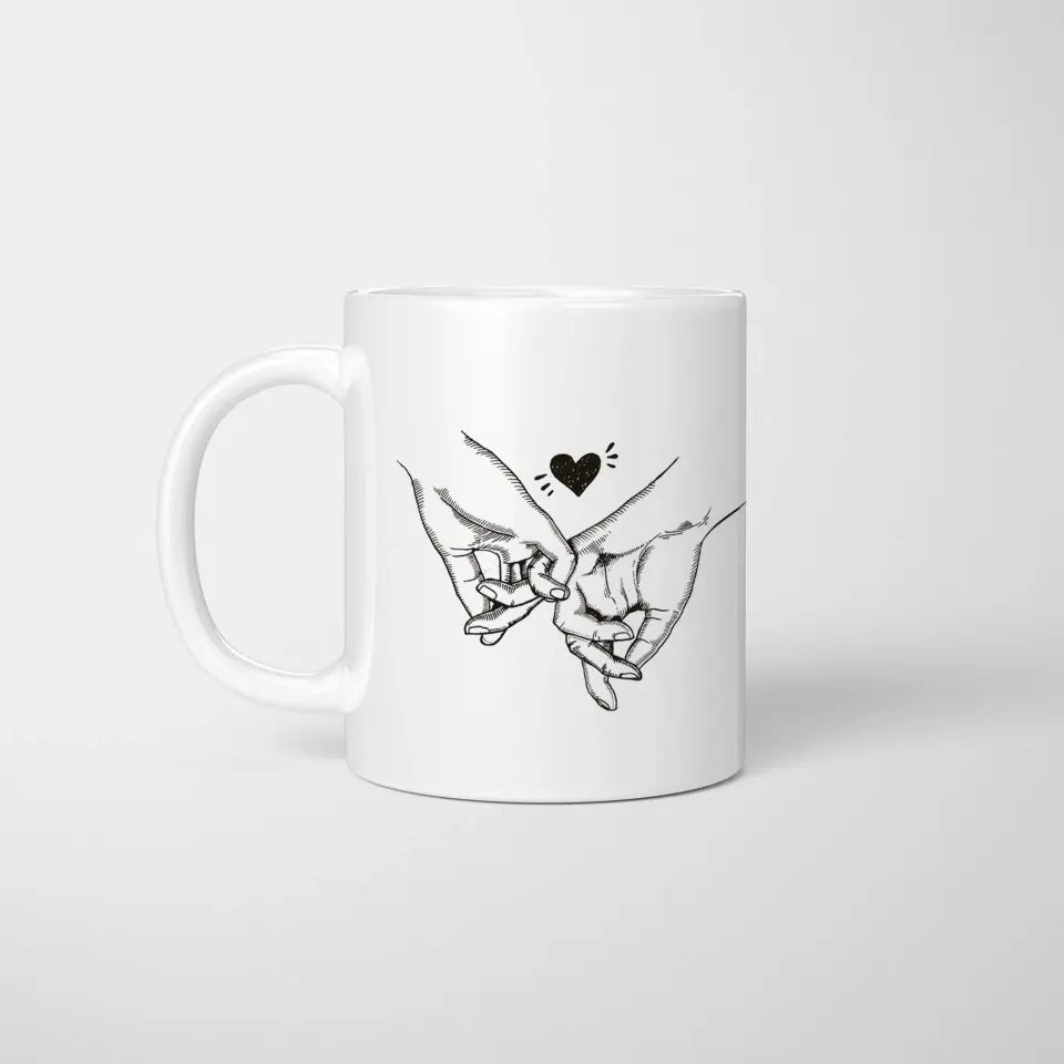 Meilleurs amis avec boissons - mug personnalisé (2-4 femmes)