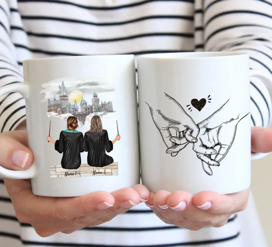 Meilleurs amis sorcières - mug personnalisé (2-3 personnes)