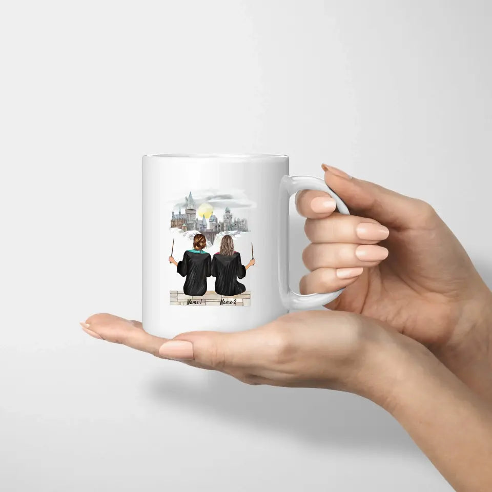 Meilleurs amis sorcières - mug personnalisé (2-3 personnes)