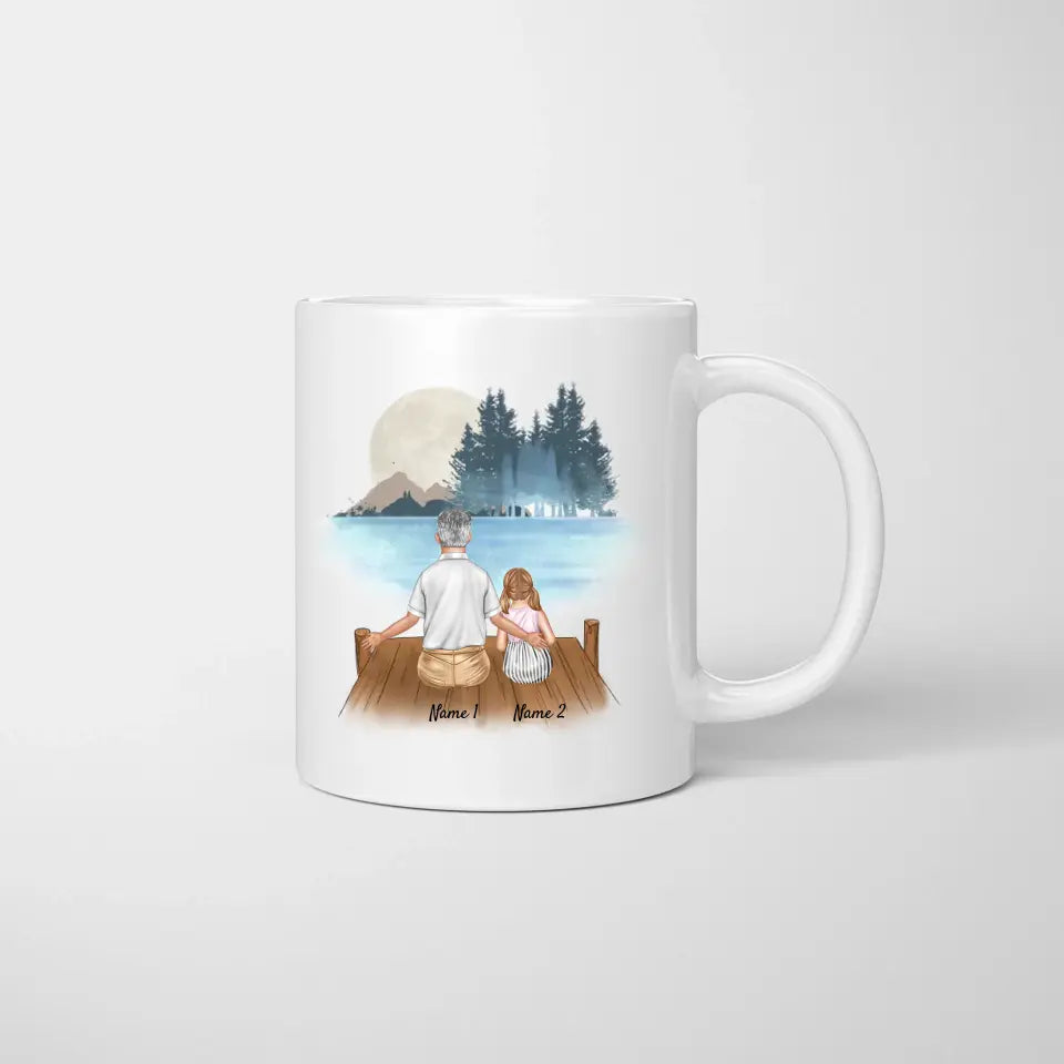 Grandpa with grandchildren - personalized mug