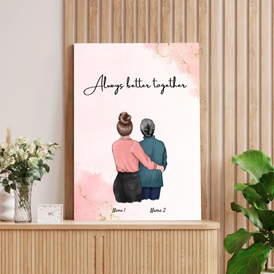 Mother & Daughter - personalized poster