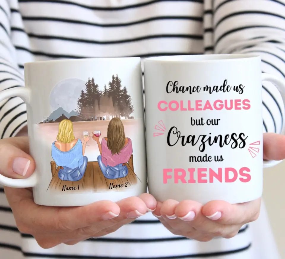 From colleagues to friends - personalized mug